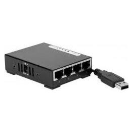 Dexlan Gigabit Pocket Switch - 4 x Ports powered by USB (4 Ports) (DEX-321005)