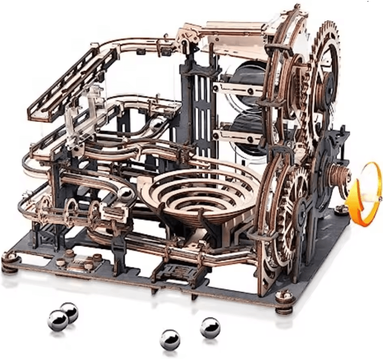 Inspire Essentials ROKR Marble Spaceport Electric Wooden Marble Run 3D Puzzle Kit stlga01