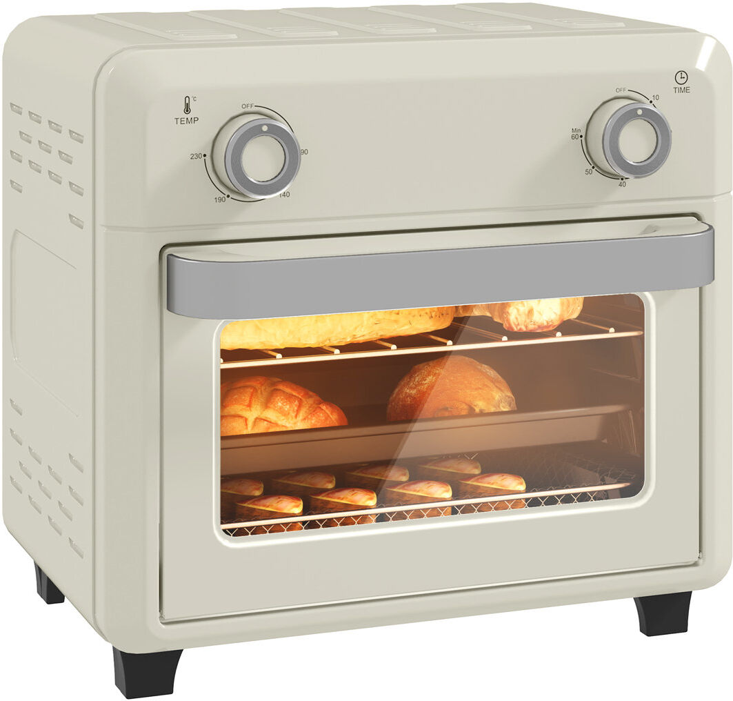 HOMCOM 10L Air Fryer Oven Electric Oven Grill Roast Bake 1000W White 10L
