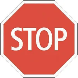 BRW, Sicherheitskennzeichnung, Signaltafel Stop 3.01