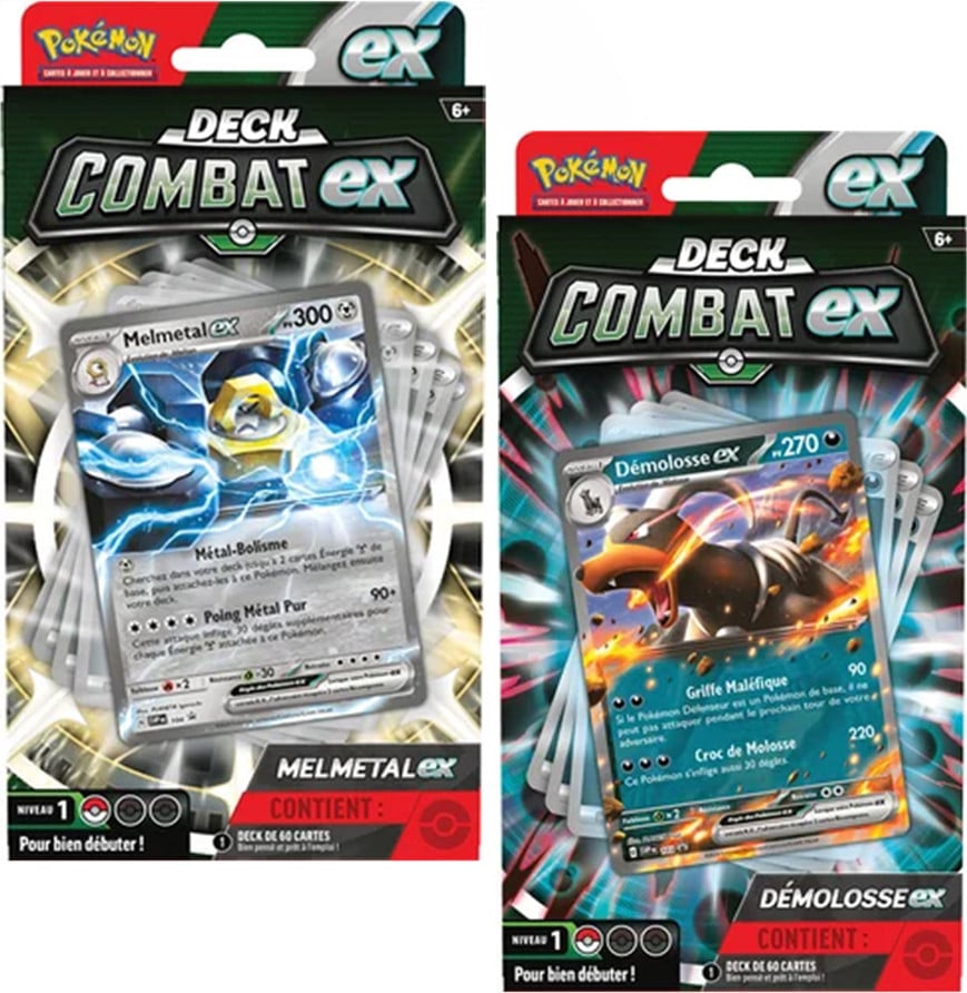 Pokémon JCC-speeldek met 60 kaarten Melmetal EX en Demoloss EX meerkleurig