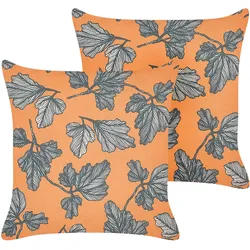 DEKOKISSEN 2er-Set Orange 45/45 cm Spirea