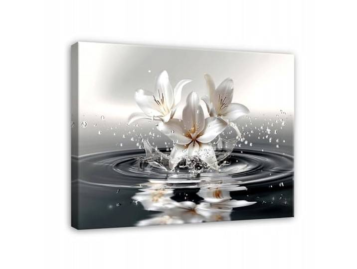 WallArena Leinwand Bilder 120x80 cm Lilien, Leinwandbilder, Bild auf leinwand, Format: 120x80 cm (BxH) - einteilig auf Canvas Leinwand. Das Leinwand