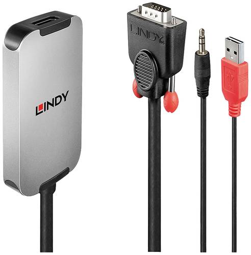 LINDY AV Konverter [Klinke, USB, VGA - DisplayPort] 1920 x 1080 Pixel