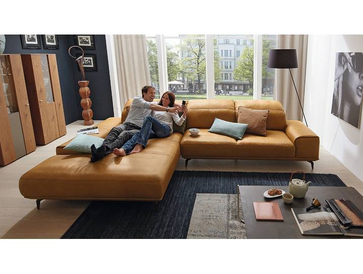 Musterring MR 2490 mit Funktion echt Leder Ecksofa