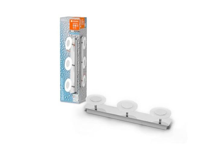 LEDVANCE Smart LED Badezimmerlampe chrome, 21W, 2100LM, 3000-6500K, 52cm, IP44, Orbis Wave Wandleuchte, Badezimmerleuchte mit Wifi Technologie, dimmbar, steuerbar über App und Sprachassistenten