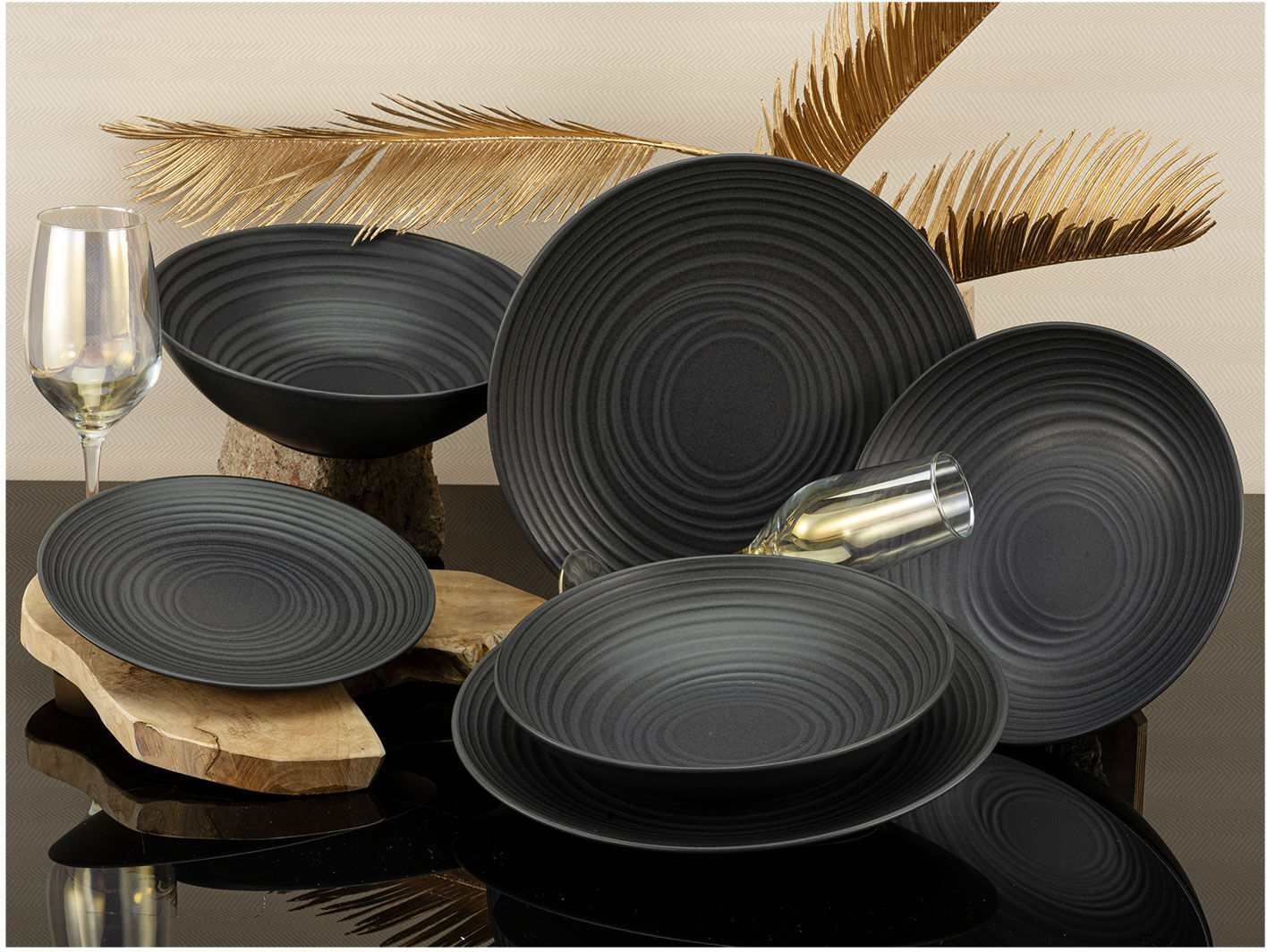 CREATABLE Teller-Set »Lava Stone«, 12-teilig