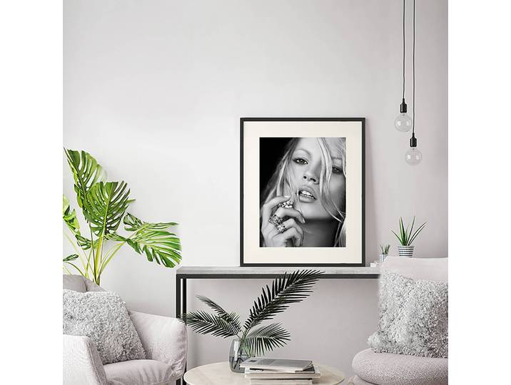 Bild Kate Moss I Rahmen: Massivholz Buche, lackiert Abdeckung: Plexiglas Multicolor 52 x 62cm