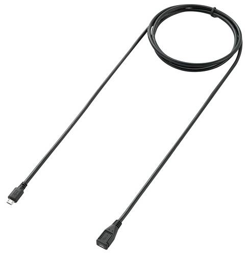 Renkforce USB-Kabel USB 2.0 USB-Micro-B Stecker, USB-Micro-B Buchse 1.80m Schwarz vergoldete Steckkontakte RF-5046550