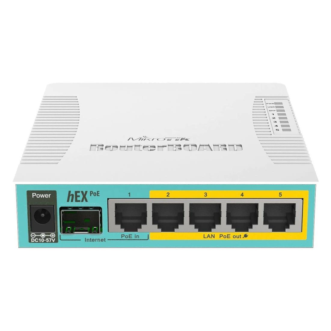 MikroTik RB960PGS: HEX PoE 5 Port Router 5x 1000Mbps (RB960PGS)