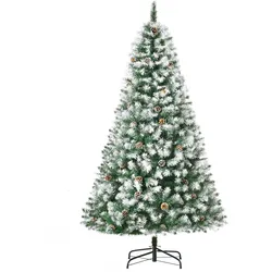 KÜNSTLICHER Weihnachtsbaum, 180 cm Christbaum mit Kunstschnee, Indoor