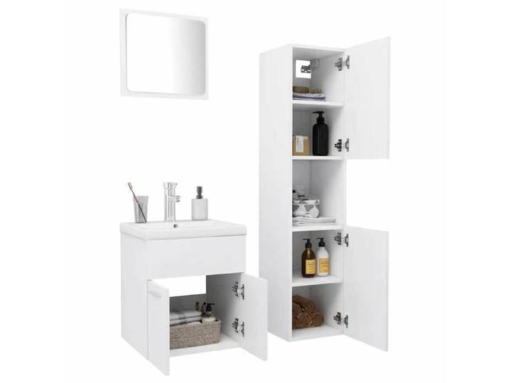 Ensembles Armoires de salle de bain - montage simplifié - Blanc Aggloméré 40x1.5x37 cm L5460