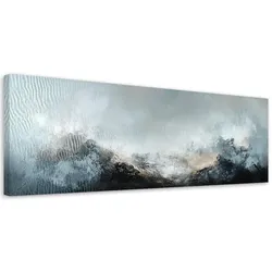 LEINWANDBILD Industrielle Abstraktionskomposition in Grautönen 150x50cm