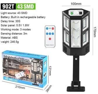 Uplifted Finds Outdoor Solar Powered LED Wall Lamp With Motion Sensor 43 S Md 1 Pc