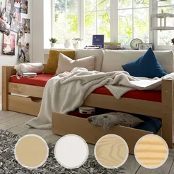 INFANSKIDS »Toby« Kinderzimmer Kinderbett 90x200 cm / Kiefer natur lackiert