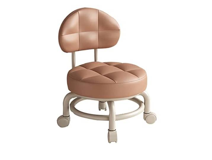 JFGCTYHXY Hocker mit Rollen, Roller Seat Kurze Rollfußhocker mit universellen Schwenkrollen(Khaki)