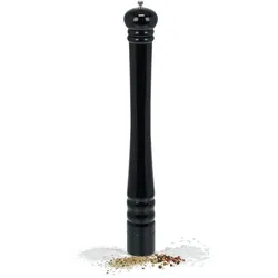 Relaxdays XXL Salz- und Pfeffermühle aus Holz Schwarz,Silber