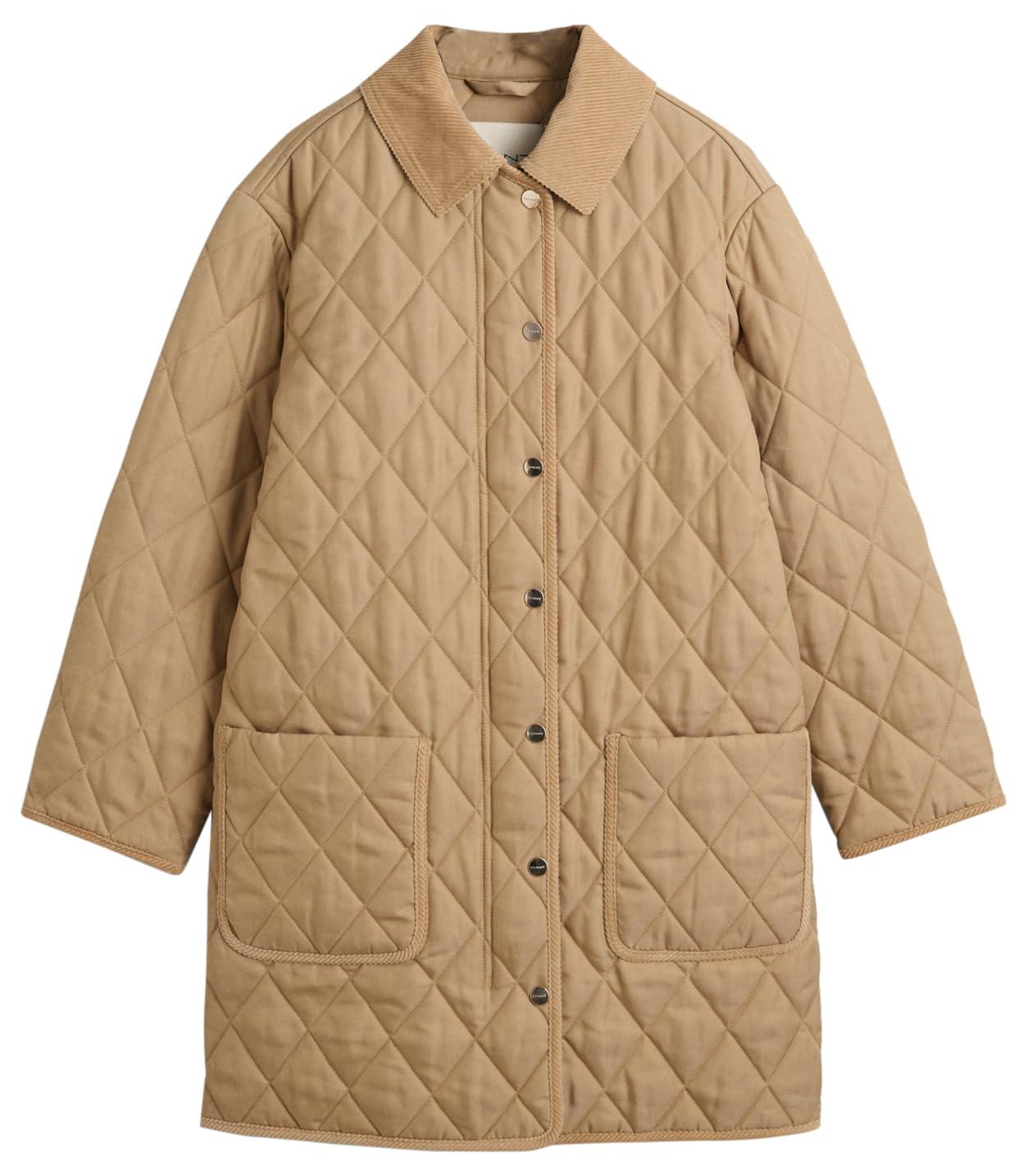 Quilted Coat With Cord Details