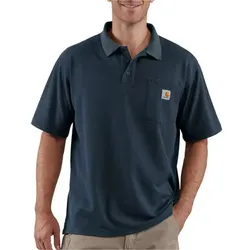 Herren Poloshirt WORK POCKET POLO S/S, navy, Größe XS - blau - XS