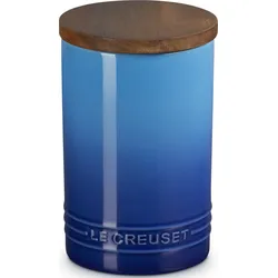 Le Creuset Vorratsdose mit Holzdeckel, 770 ml, tiefblau