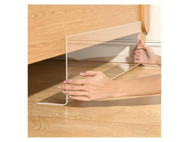 Transparent Acryl-Spaltenschutz Möbel Mit Abgerundeten Kanten 2er Set Selbstklebende Platten, Reduziert Staub und Kleine Gegenstände in Bett-, Sofa- und Möbelfugen