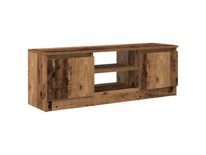 LMTYOENFG TV-Lowboard Altholz-Optik 102x30x36 cm Fernsehtisch Kompakter Medienschrank mit Fächern und Türen fürs Wohnzimmer. Bietet nützlichen Staubschutz und Ordnung.