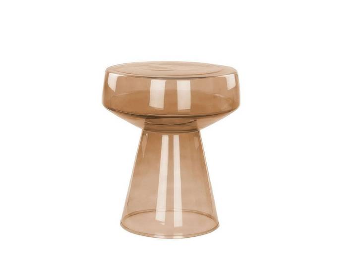 Livingfurn Couchtisch Couchtisch Beistelltisch Toni in Braun oder Klar Glas Rund, Hochwertiges Sicherheitglas