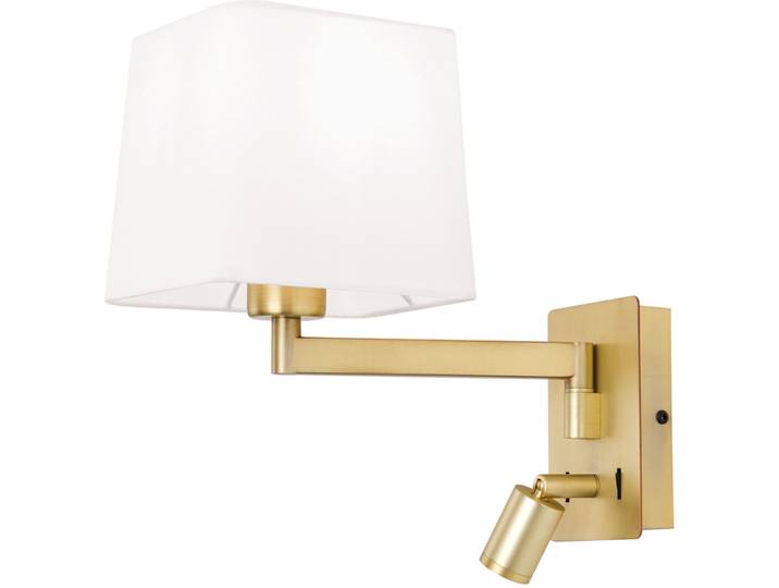 Wandlampe Carlton messing matt Stahl 145 lm B 27.5 cm - Lichtfarbe: Warmweiss