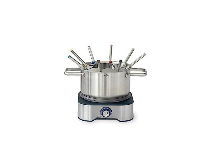 Lacor 69399 – Elektrischer Fondue, schmelzender Käse und Schokolade, mit 8 Langlebiges Profi-Utensil; entwickelt für optimale Leistung und schnelle, unkomplizierte Reinigung in der Spülmaschine