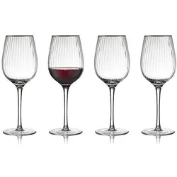 Lyngby 40 cl - Glas - Klar/guld, Weingläser, Transparent, Gold