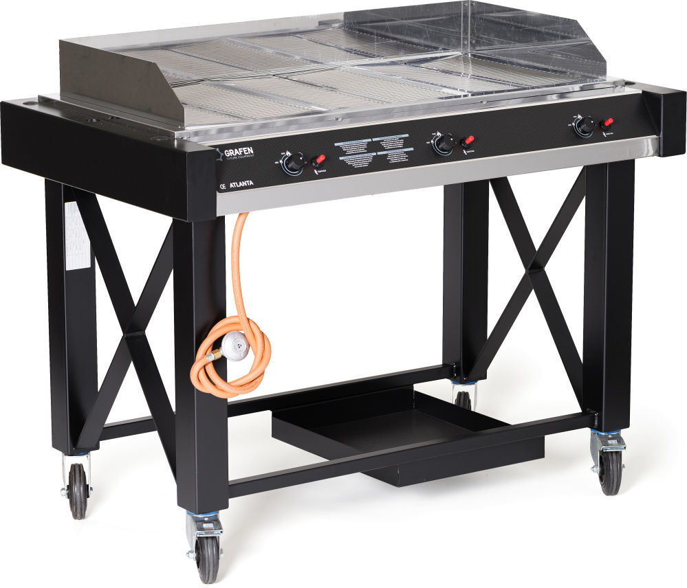 Hendi Gasgrill Atlanta mit großen Grillfläche und 3 separate Brenner