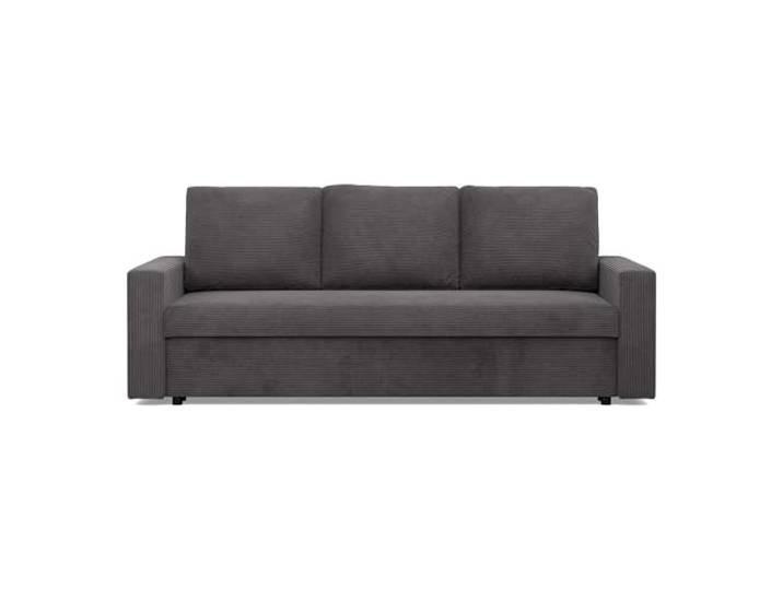 Mebligo NEO - 3-Sitzer mit Schlaffunktion, 220 x 92 x 92 cm, Schlafsofa mit Bettkasten, Dunkelgrau