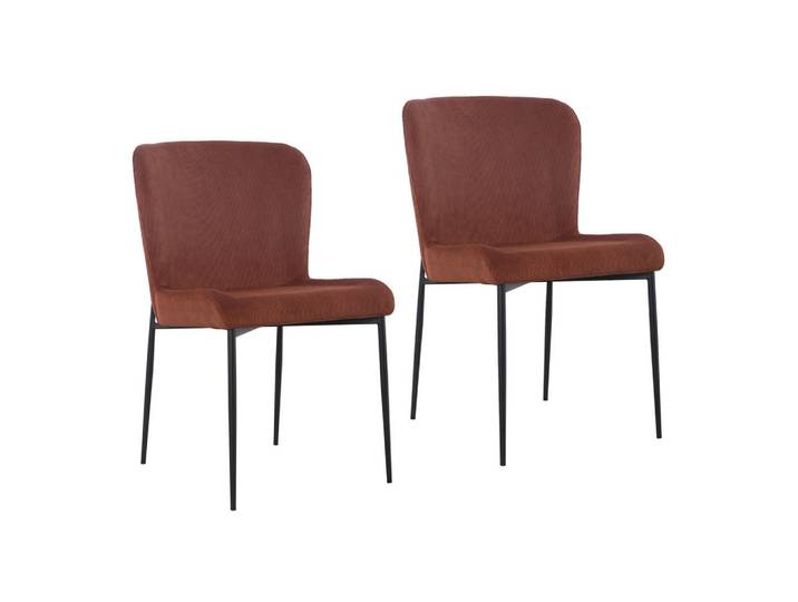 Svita Esszimmerstühle 2er Set Freddie Braun, 48x83x56 cm, Esszimmer, Stühle