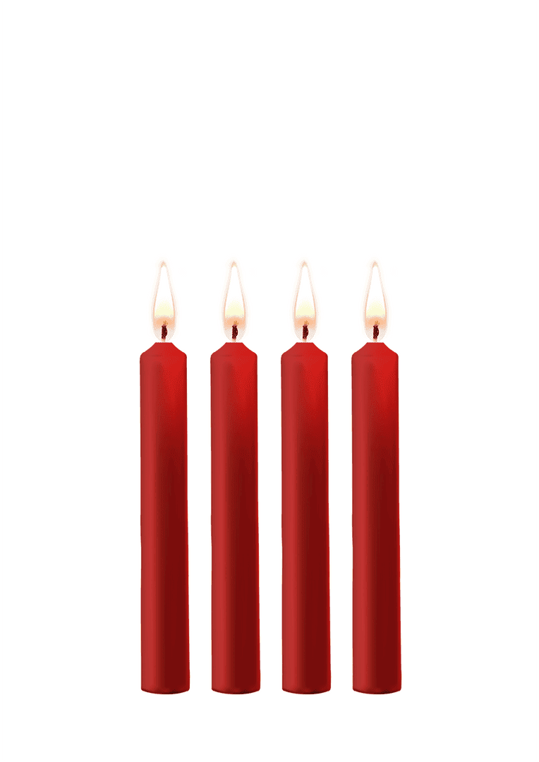 Ouch Bougies de cire excitantes - 4 Pieces - Red