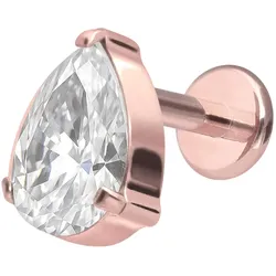 Premium Titan Labret mit Innengewinde KRISTALLTROPFEN