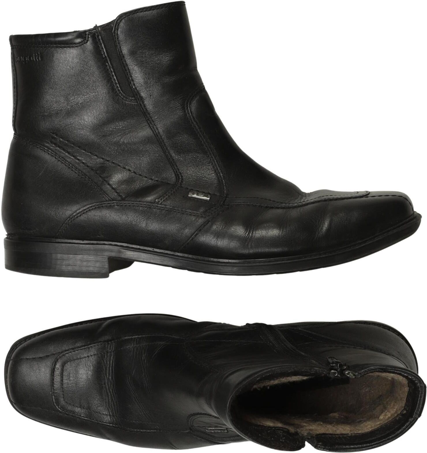 Bugatti Herren Stiefel, Schwarz, Gr. EU 44, Leder - Second Hand