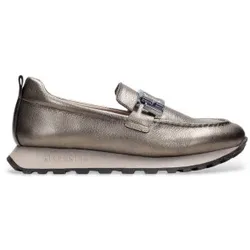 Hispanitas für Damen. HI243621 Bolment Bleileder-Slipper (35), Silber, 3 bis 5 cm, Keine, Lässig