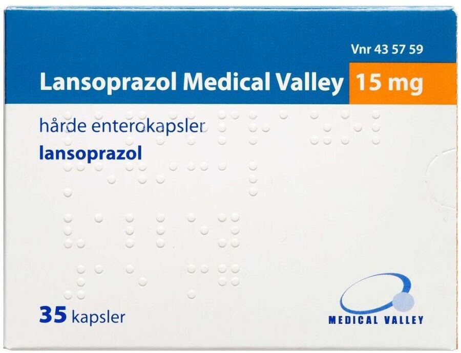 Lansoprazol "Medical Valley" 15 mg (Håndkøb, apoteksforbeholdt) 35 stk Enterokapsler, hårde