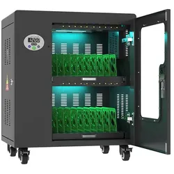 Good Connections GC ANTARES PRO T20C Ladewagen bis 11" USB-C 30W PD3.0 UVC-Desinfektion schwarz, Notebookwagen, Schwarz