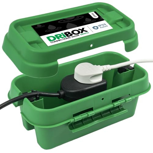 DRiBOX IP55 Weerbestendige Elektrische Aansluitdoos voor Buitengebruik, Groen, Klein