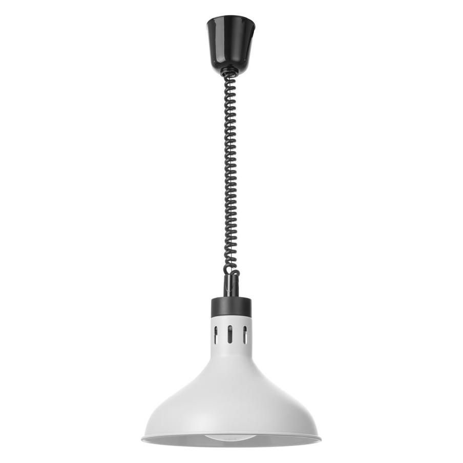 Hendi Höhenverstellbare Wärmelampe, glockenförmig,, Weiss, 230V/250W, Ø295x(H)207mm (76449502)