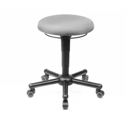 meychair Sitzhocker Assistant Pro A19 XXL mit Rollen, Stoff Grau, bis zu 250kg belastbar