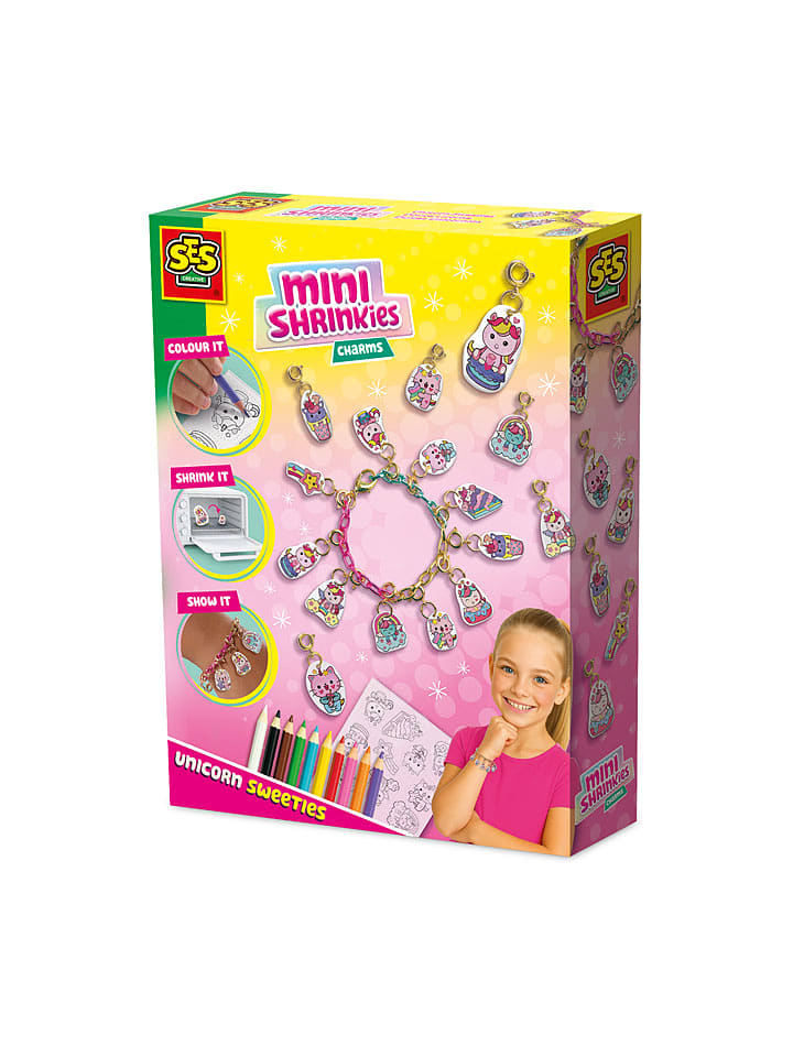 SES Bastelset "Mini Shrinkies - Charms Unicorn Sweeties" - ab 5 Jahren - onesize