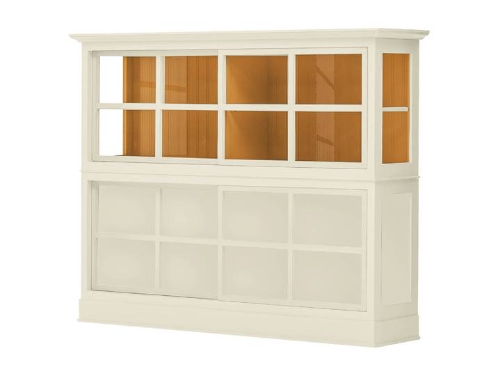 Highboard 191 x 152 x 49cm Weiß/Pinie Weiß/Pinie Honig