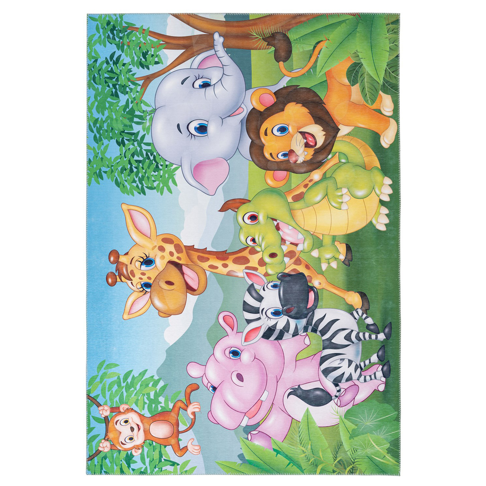 home24 Laagpolig vloerkleed Sympathy Kids multicolor, B: 80 cm, L: 120 cm, polyester