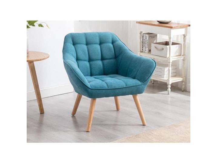 Fauteuil en tissu bleu CASERTA
