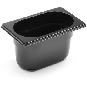 Hendi GN-Behälter Profi Line, 862827, GN 1/9, 1 Liter, Kunststoff, schwarz, Tiefe 100mm
