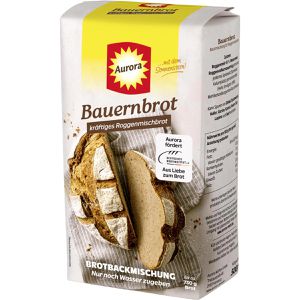 Aurora Brotbackmischung Bauernbrot, mit Roggenvollkornsauerteig und Hefe, 500 g