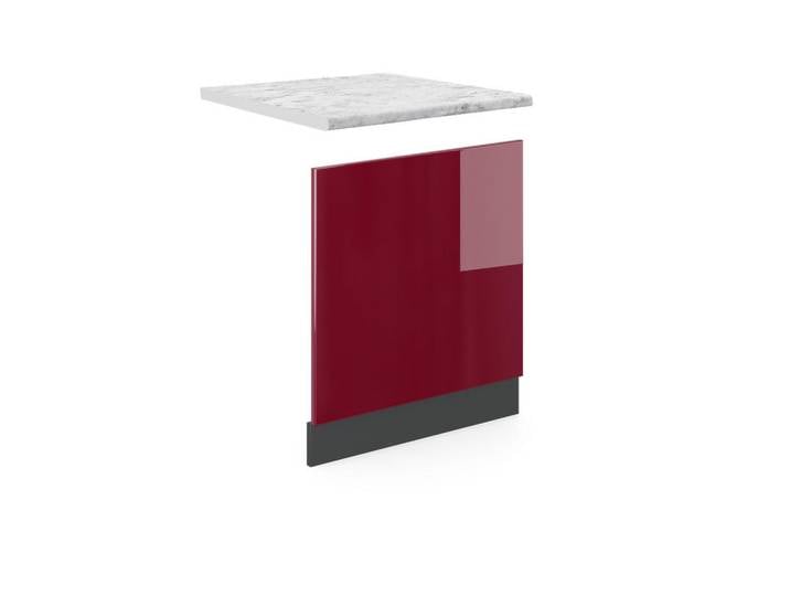 Vicco Frontblende R-Line Rot 60 cm, AP Marmor, Rot, Anthrazit, Holzwerkstoff, Rechteckig, 60x57.2x60 cm, Küchen, Küchenmöbel, Küchenschränke, Küchenunterschrank