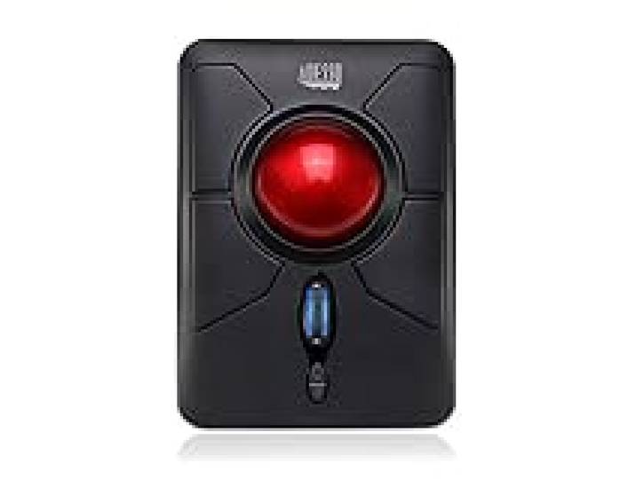 Adesso iMouse T50 souris RF Wireless Trackball 4800 DPI Ambidextre - Souris (Ambidextre, Trackball, RF Wireless, 4800 DPI, Black, Rouge)